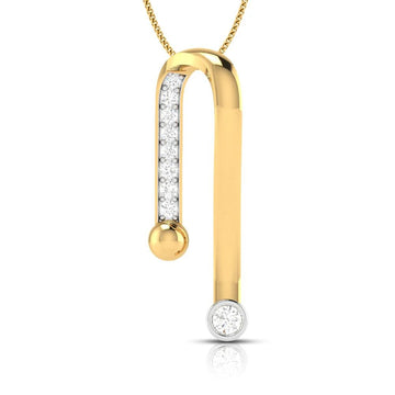 Contemporary Curve Diamond Pendant