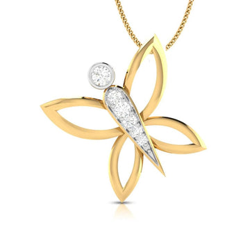Butterfly-Inspired Diamond Pendant