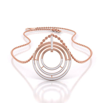 Geometric Multi-Circle Pendant Necklace