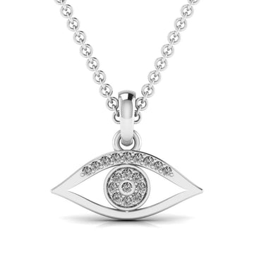 Evil Eye Diamond Pendant Necklace