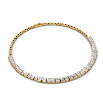 Emerald Cut Diamonds Elegance Necklace