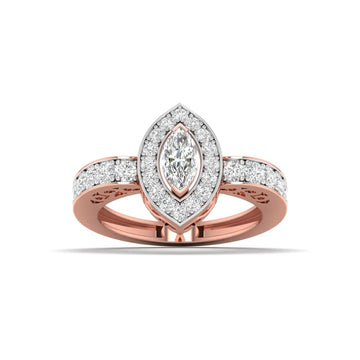Marquise Halo Diamond Ring