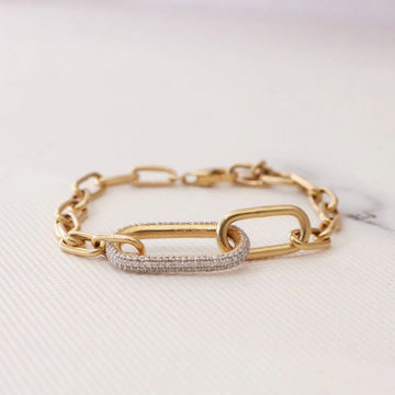 Chunky Link Diamond Bracelet