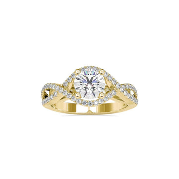 Round Brilliant Diamond Infinity Twist Engagement Ring