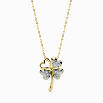 Clover Heart Diamond Pendant