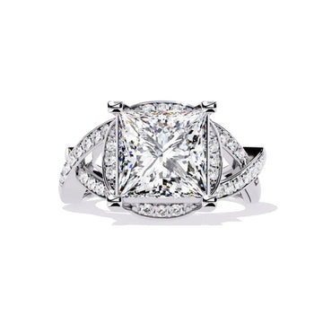 Princess Cut Bold Diamond Ring