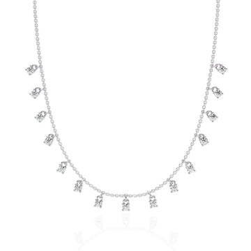Dangling Diamond Charm Necklace