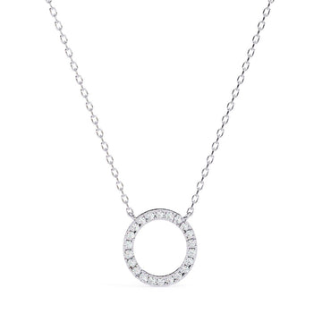 Diamond Circle Pendant Necklace