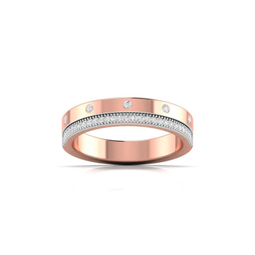 Diamond Band with Dual Row Detailing
