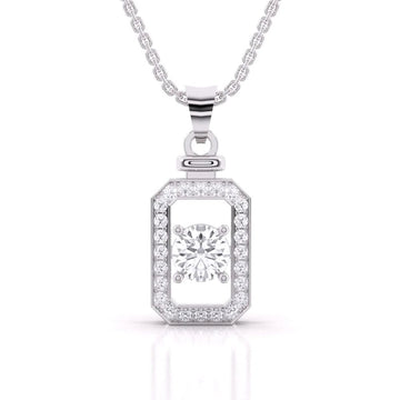 Diamond Perfume Bottle-Inspired Pendant