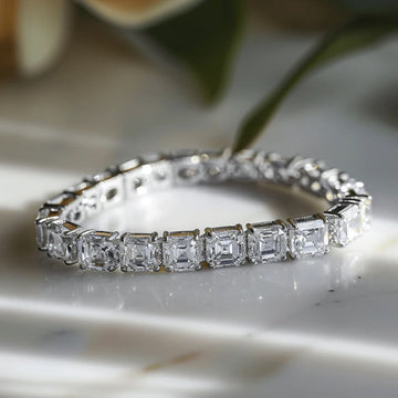 Asscher Cut Diamond Tennis Bracelet