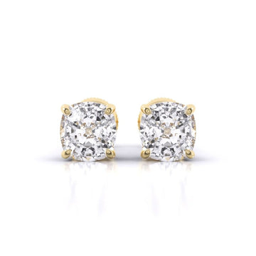 Cushion Cut Diamond Stud Earrings