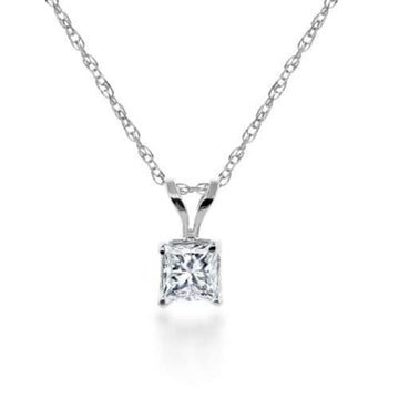 Princess Cut Solitaire Diamond Pendant