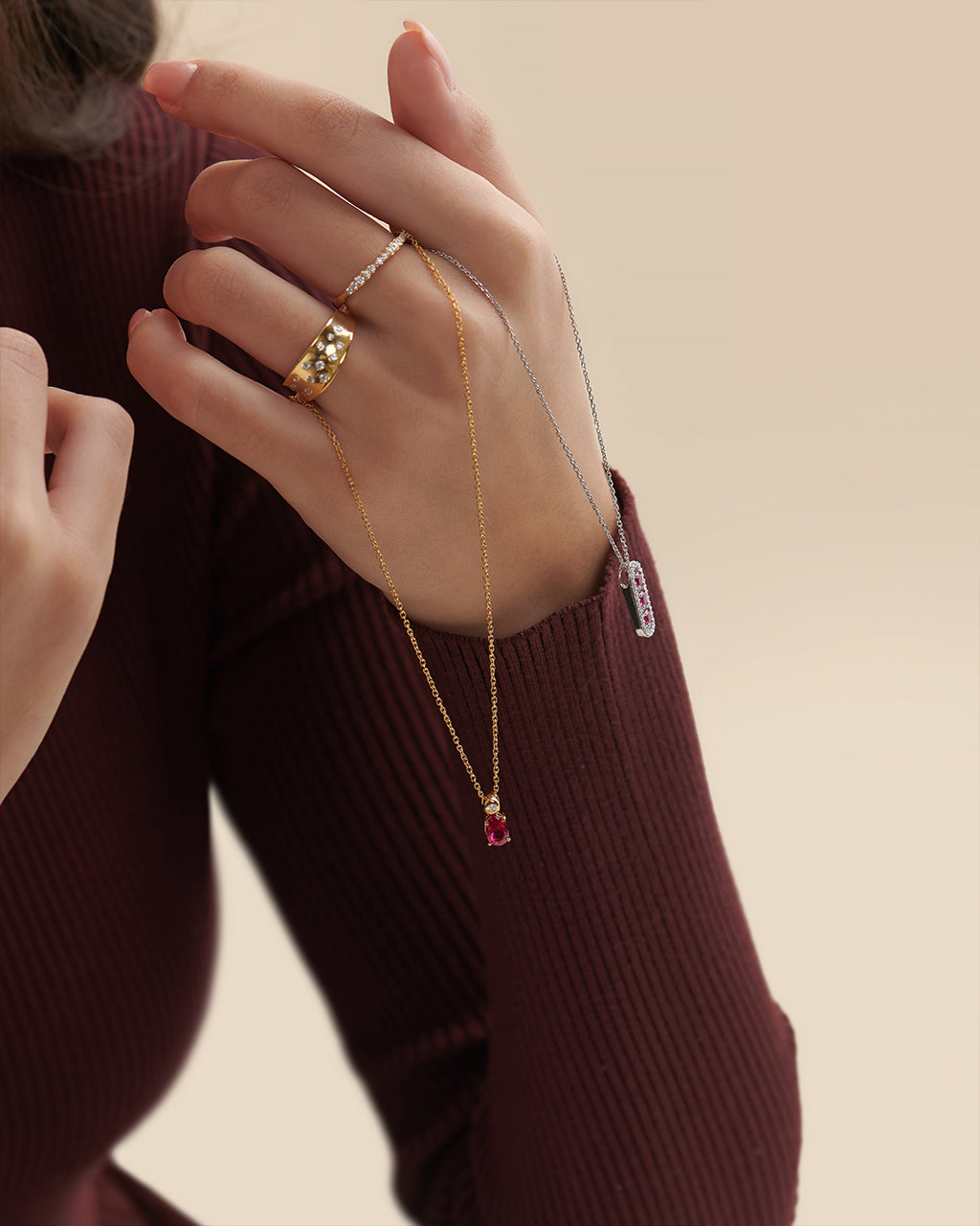 Scalloped Diamond Band