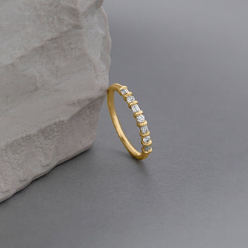 Baguette & Round Stackable Band