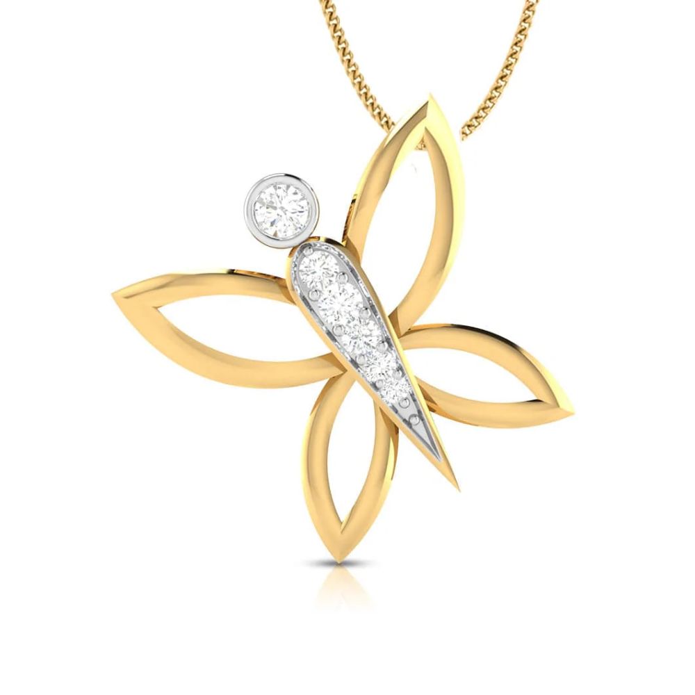 Butterfly-Inspired Diamond Pendant