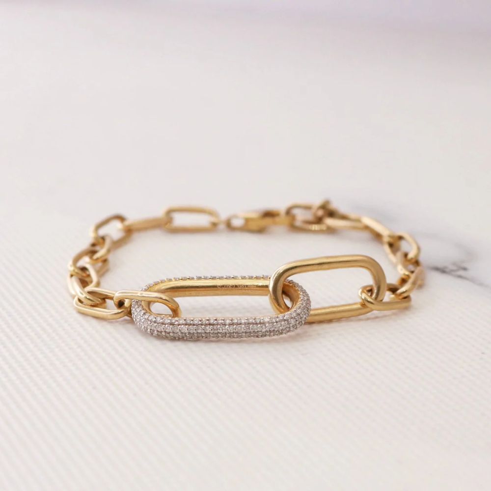 Chunky Link Diamond Bracelet