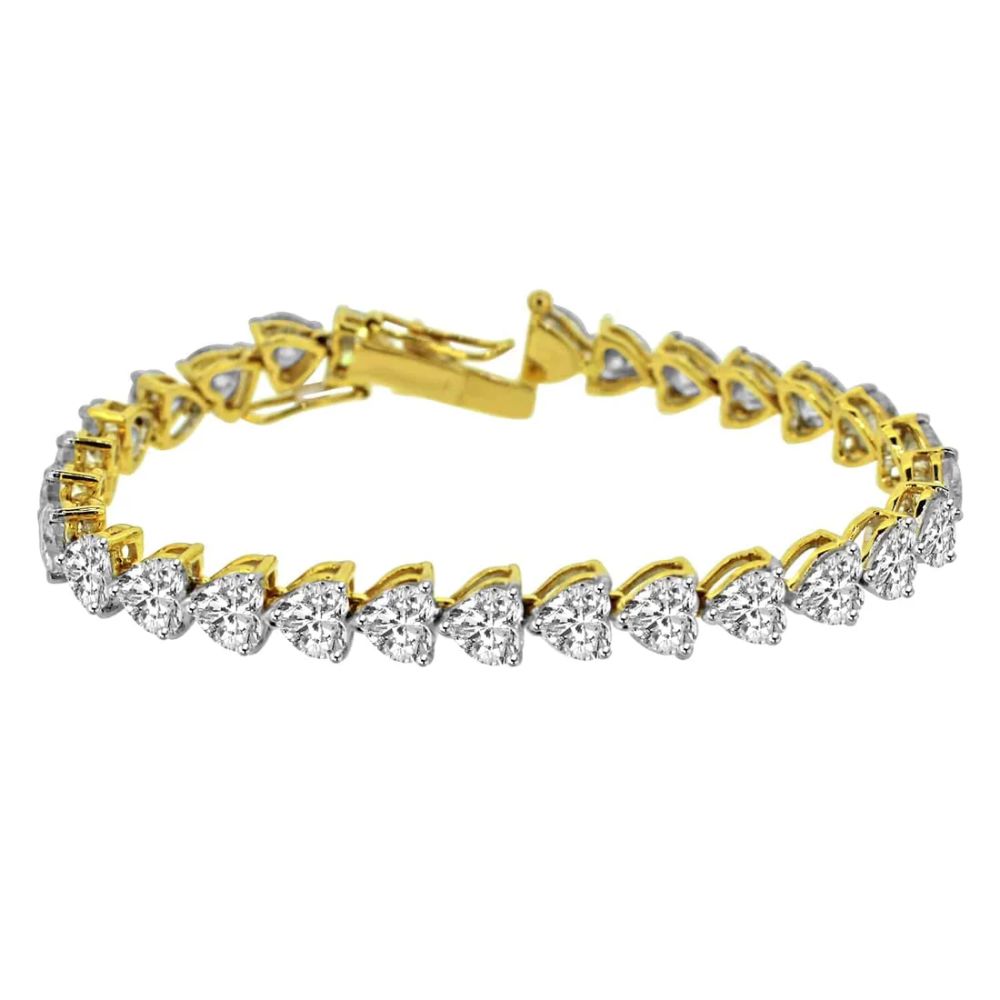 Heart Cut Diamond Tennis Bracelet