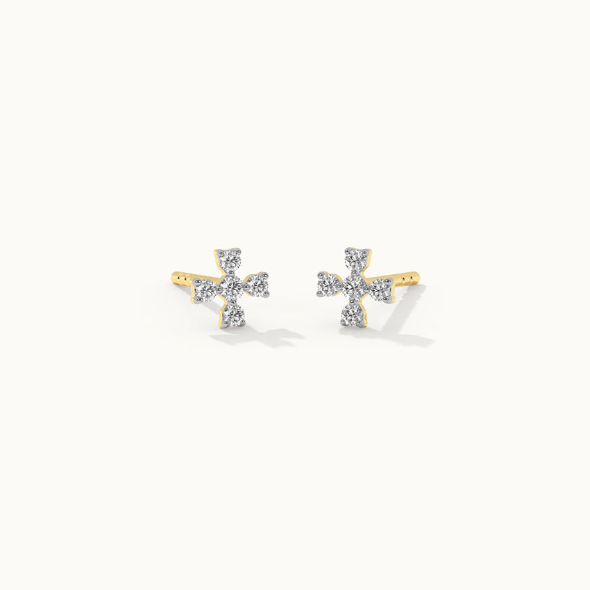Small Petal Diamond Earrings