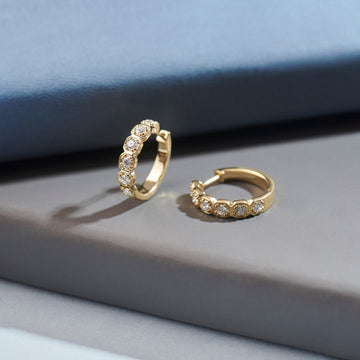 Boxed Diamond Hoops