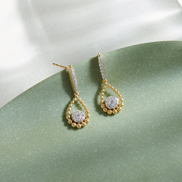 Teardrop Diamond Drop Earrings