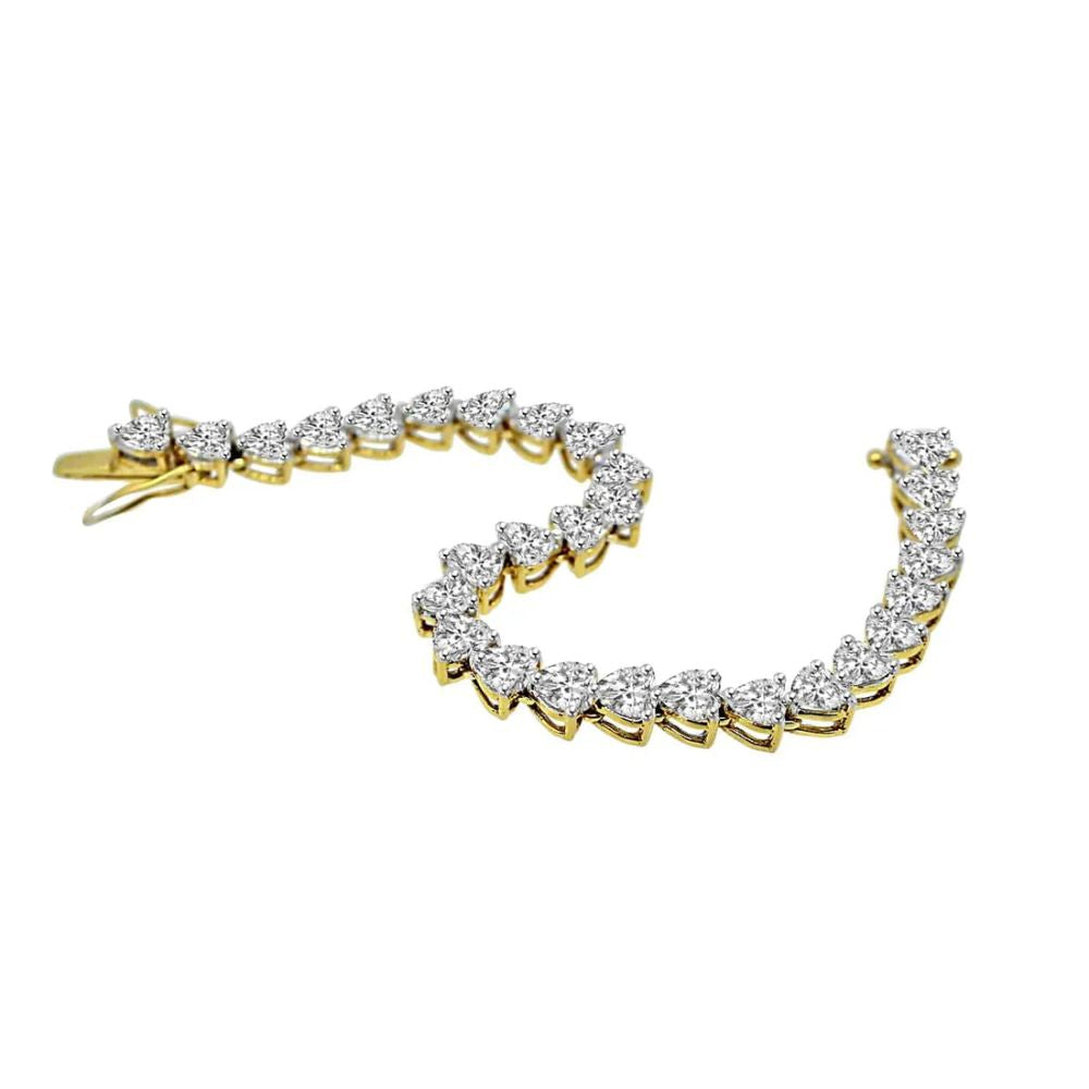 Heart Cut Diamond Tennis Bracelet