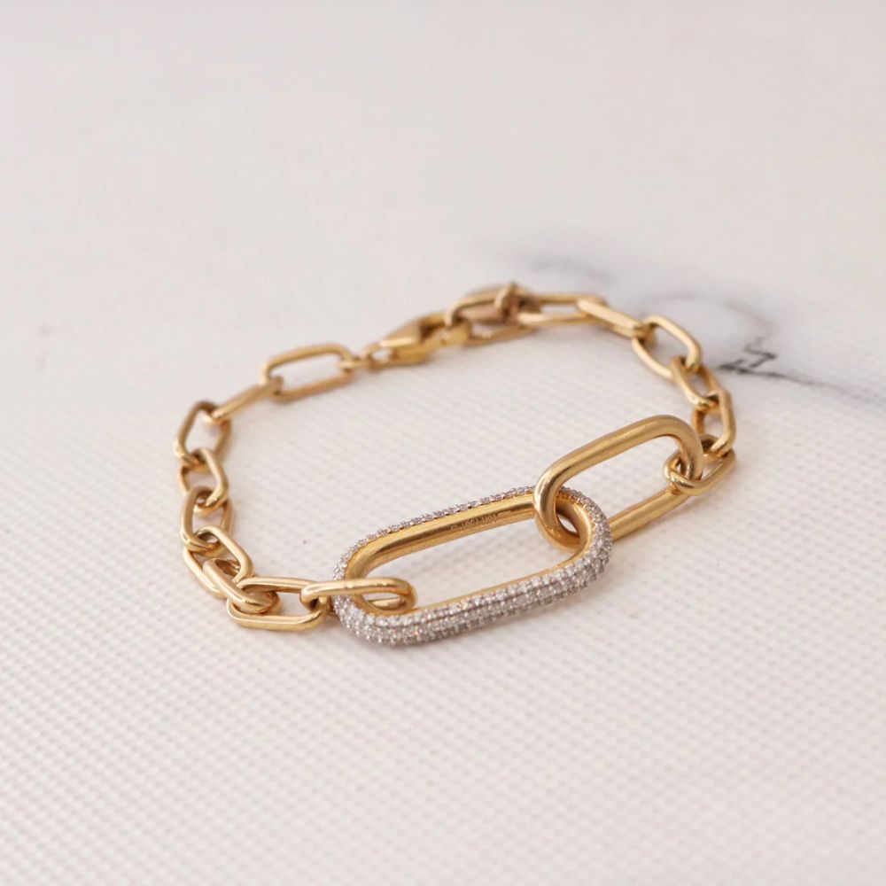 Chunky Link Diamond Bracelet