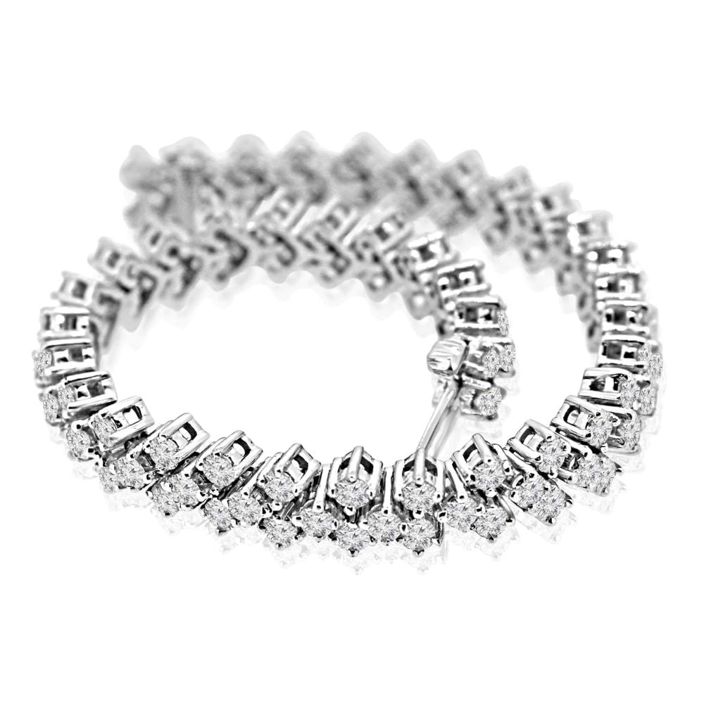 Classic Cluster Diamond Tennis Bracelet