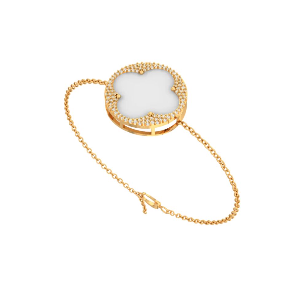 Clover Charm Diamond Bracelet