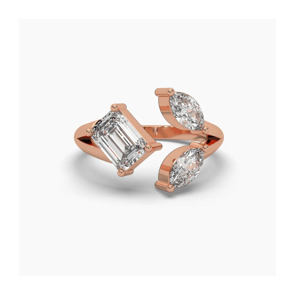 Solitaire Diamond Dual Delights Ring