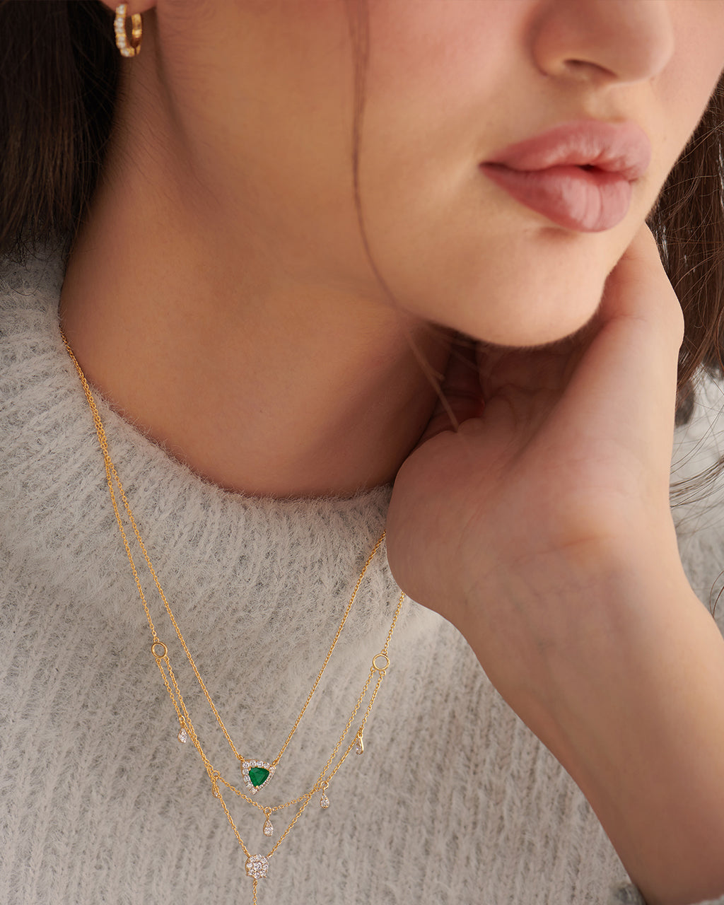 Trillion Diamond Necklace
