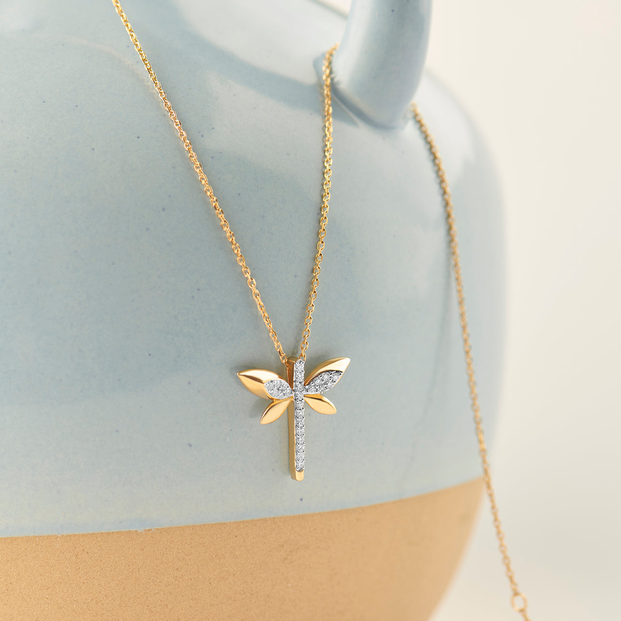 Dragonfly Diamond Necklace
