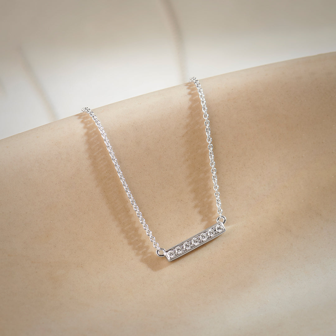 Line Diamond Bar Necklace