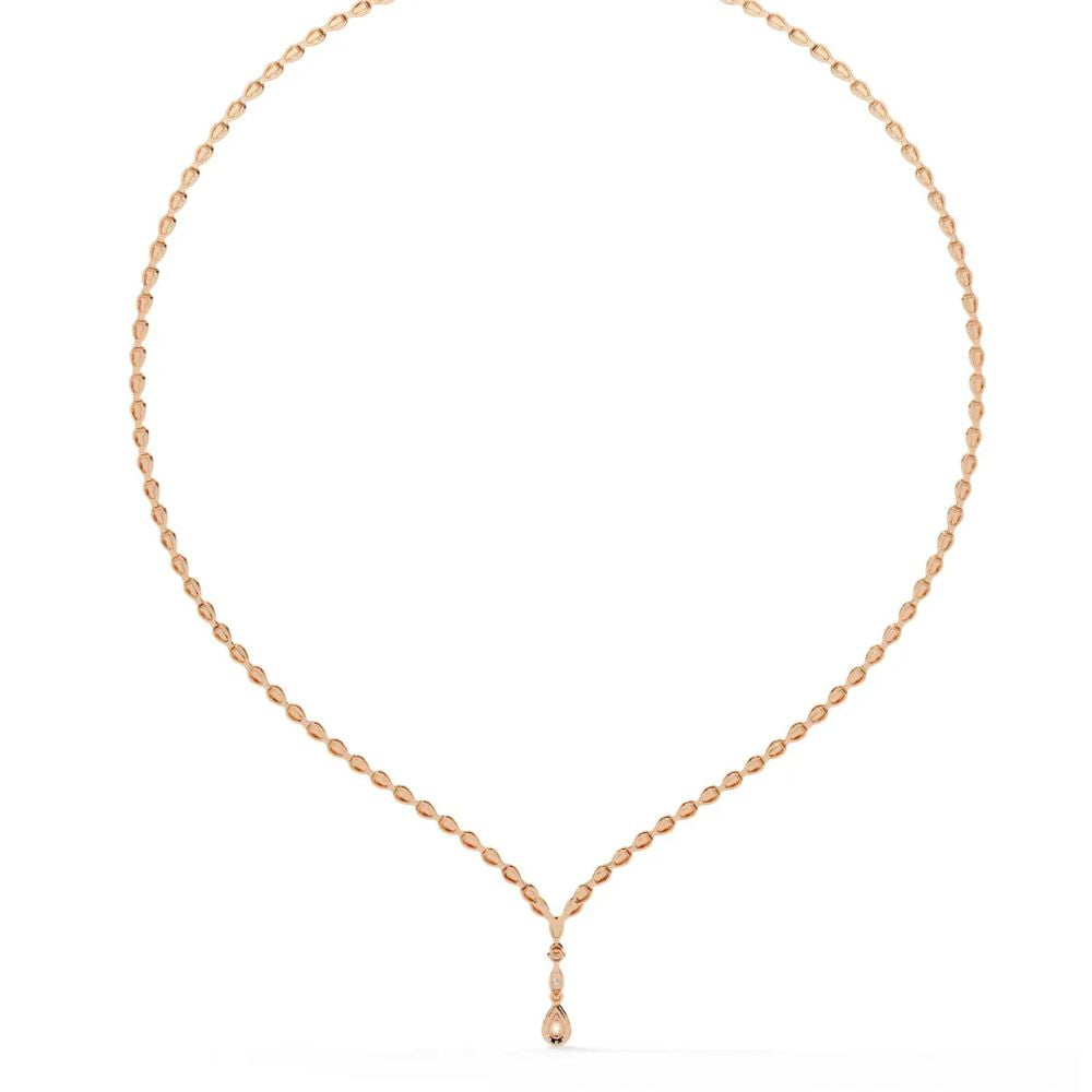 Teardrop Diamond Y Necklace