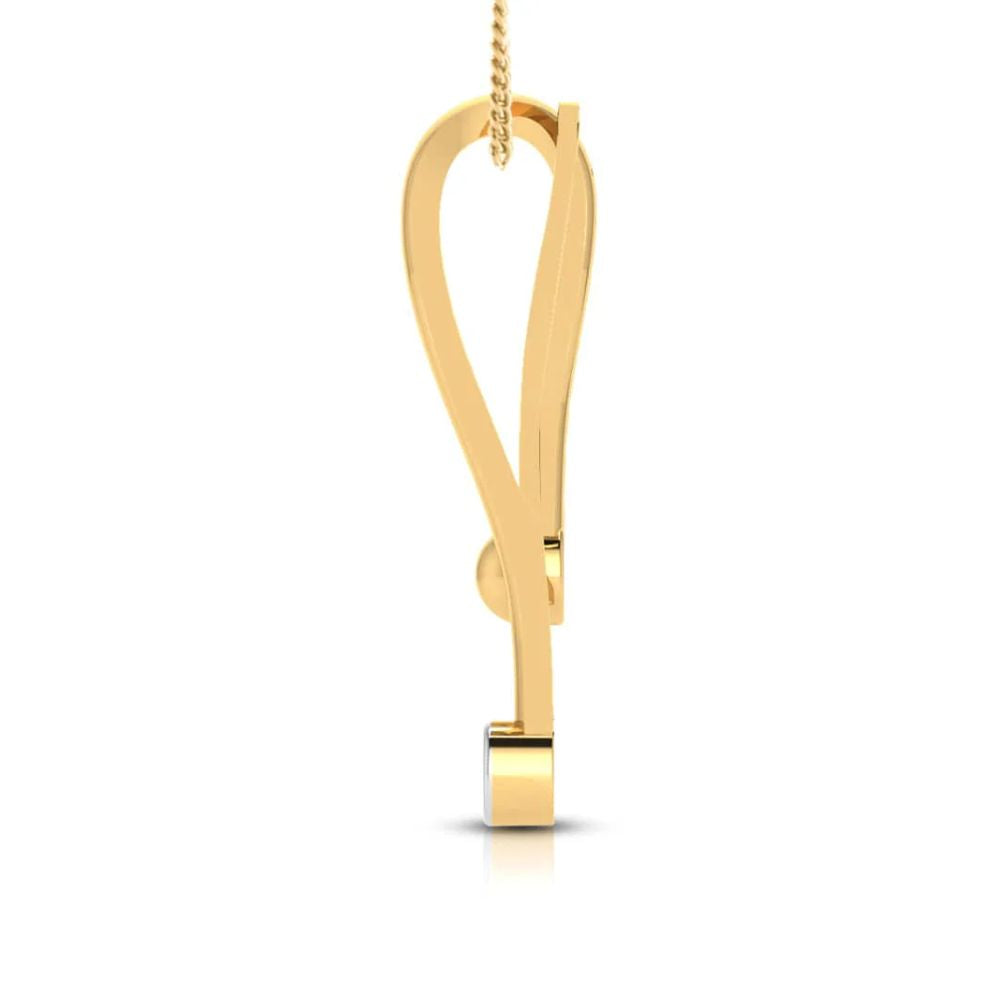 Contemporary Curve Diamond Pendant