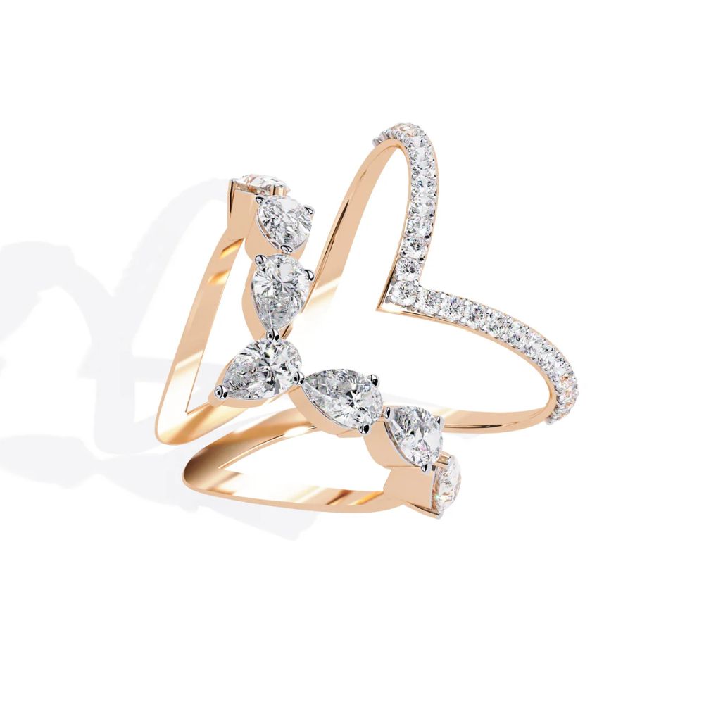 Arrow Crown Diamond Ring
