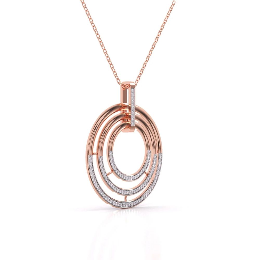 Geometric Multi-Circle Pendant Necklace