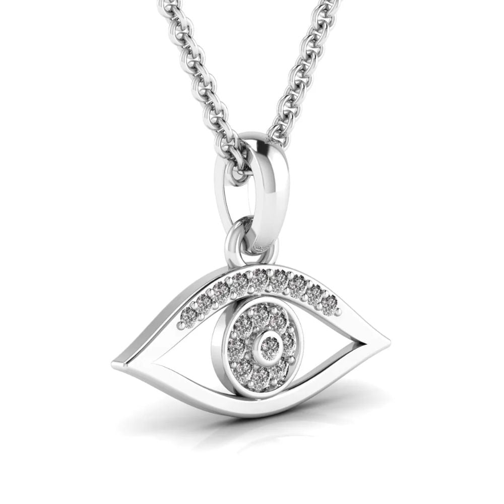 Evil Eye Diamond Pendant Necklace