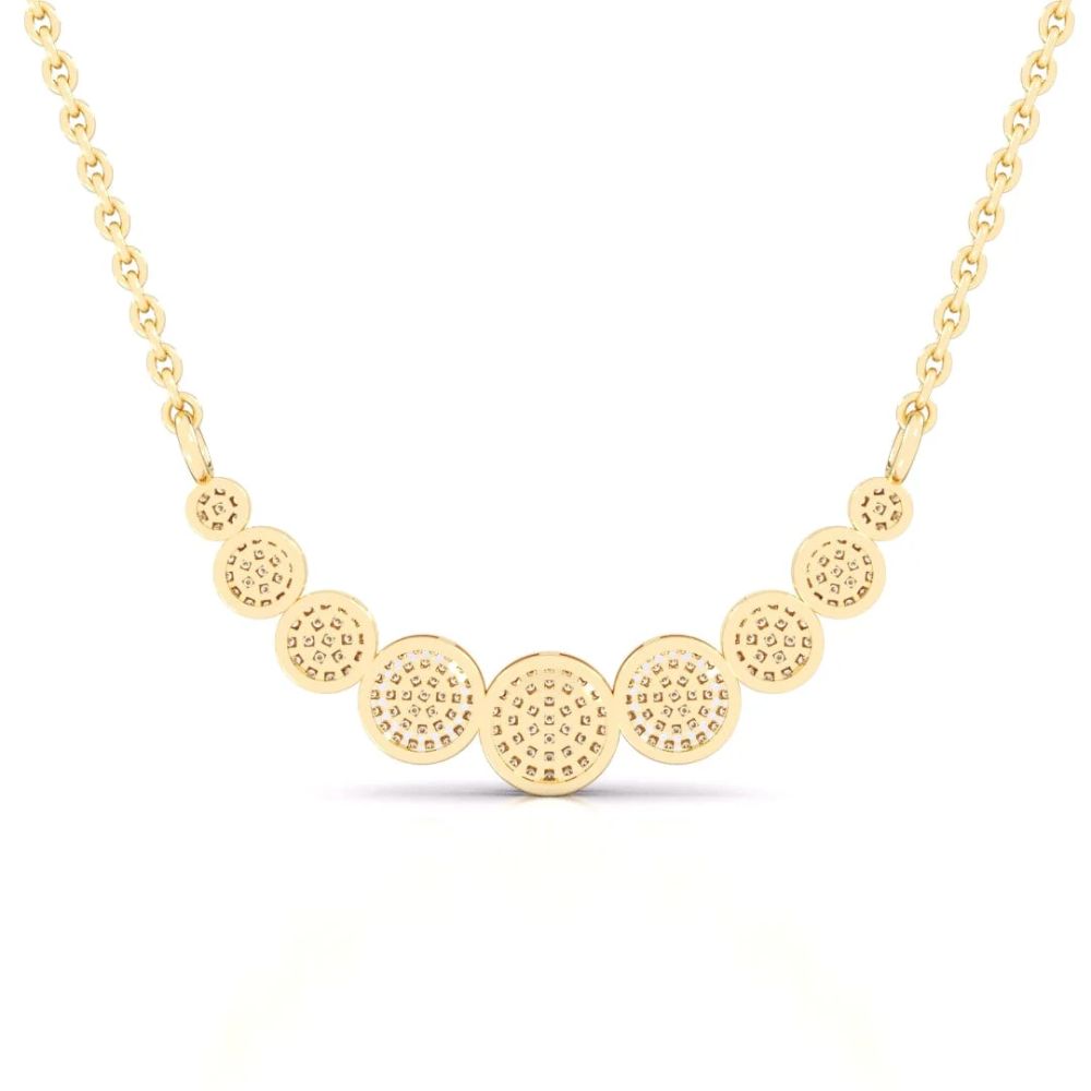 Graduated Diamond Cluster Necklace