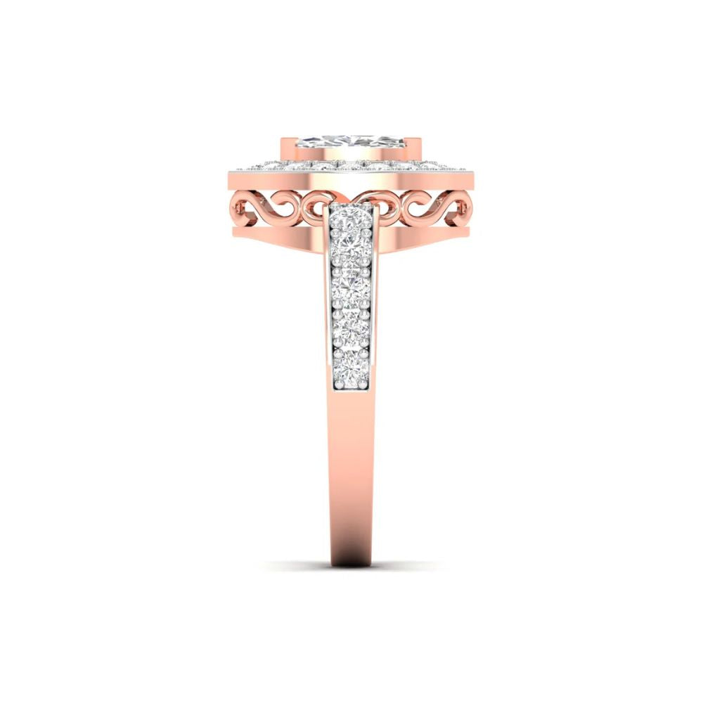 Marquise Halo Diamond Ring