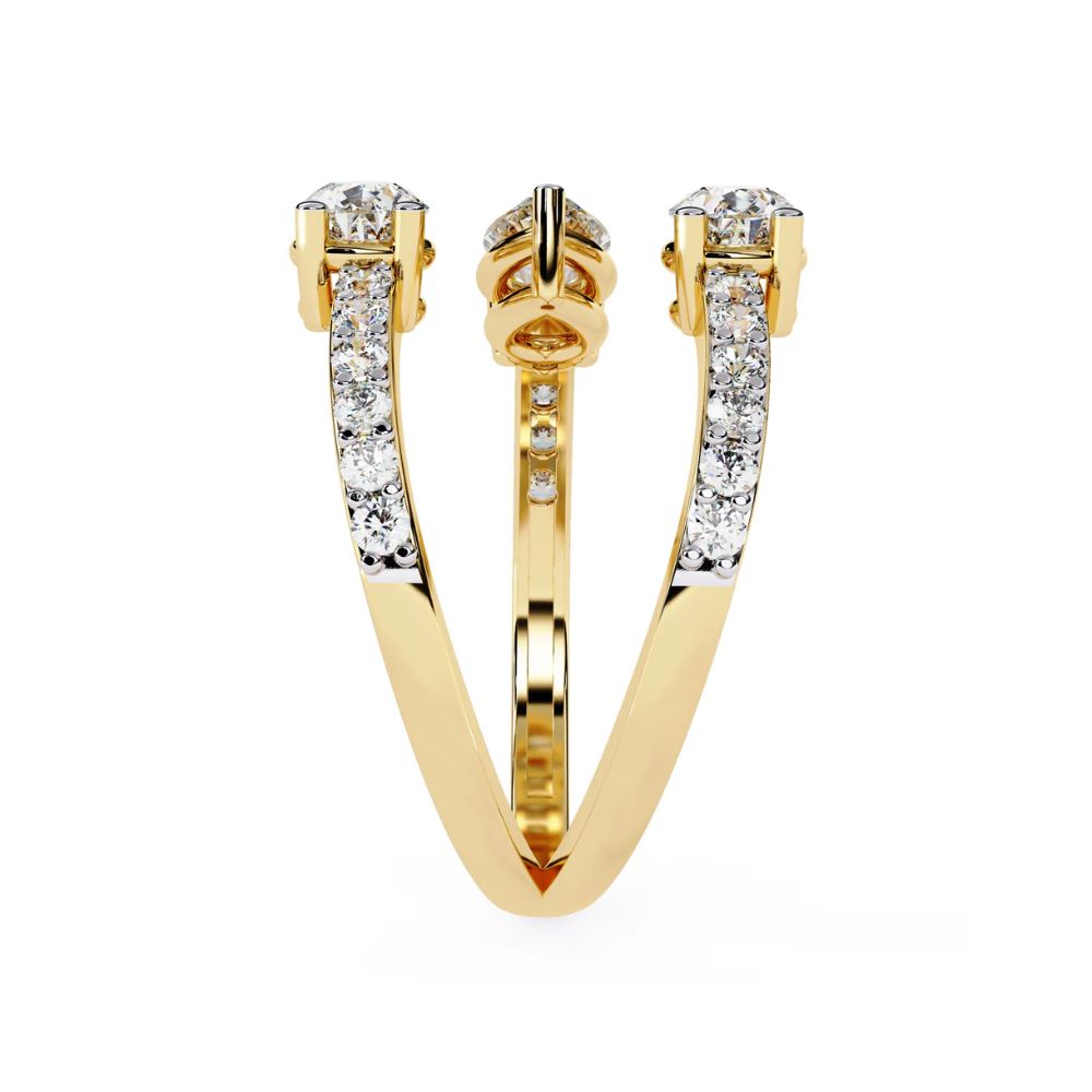 Triple Pear Wrap Ring