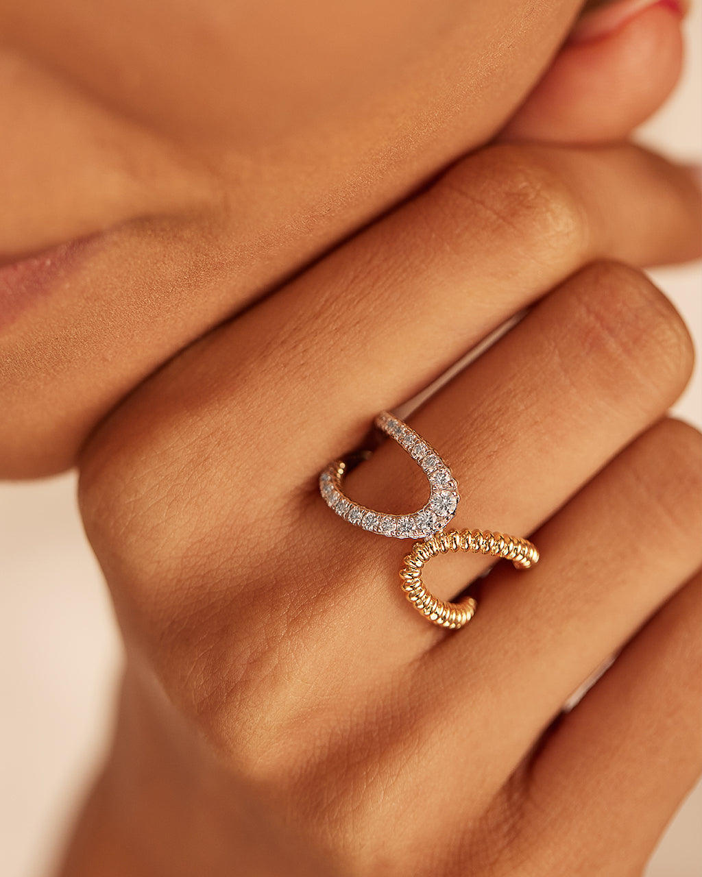 Bold Textured Diamond Band