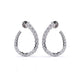 Scalloped Diamond Hoop Earrings