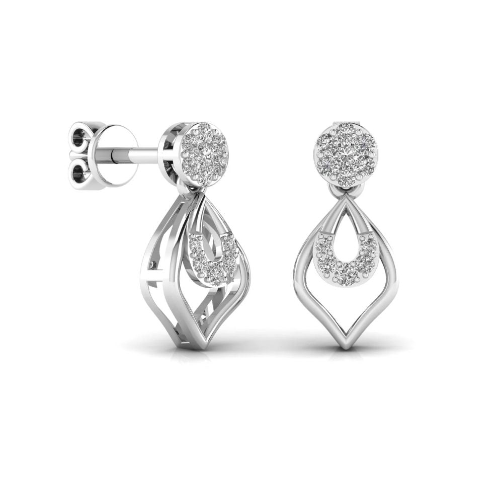 Petal Drop Diamond Earrings