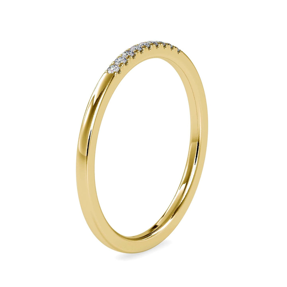 Round pave Eternity Engagement Ring