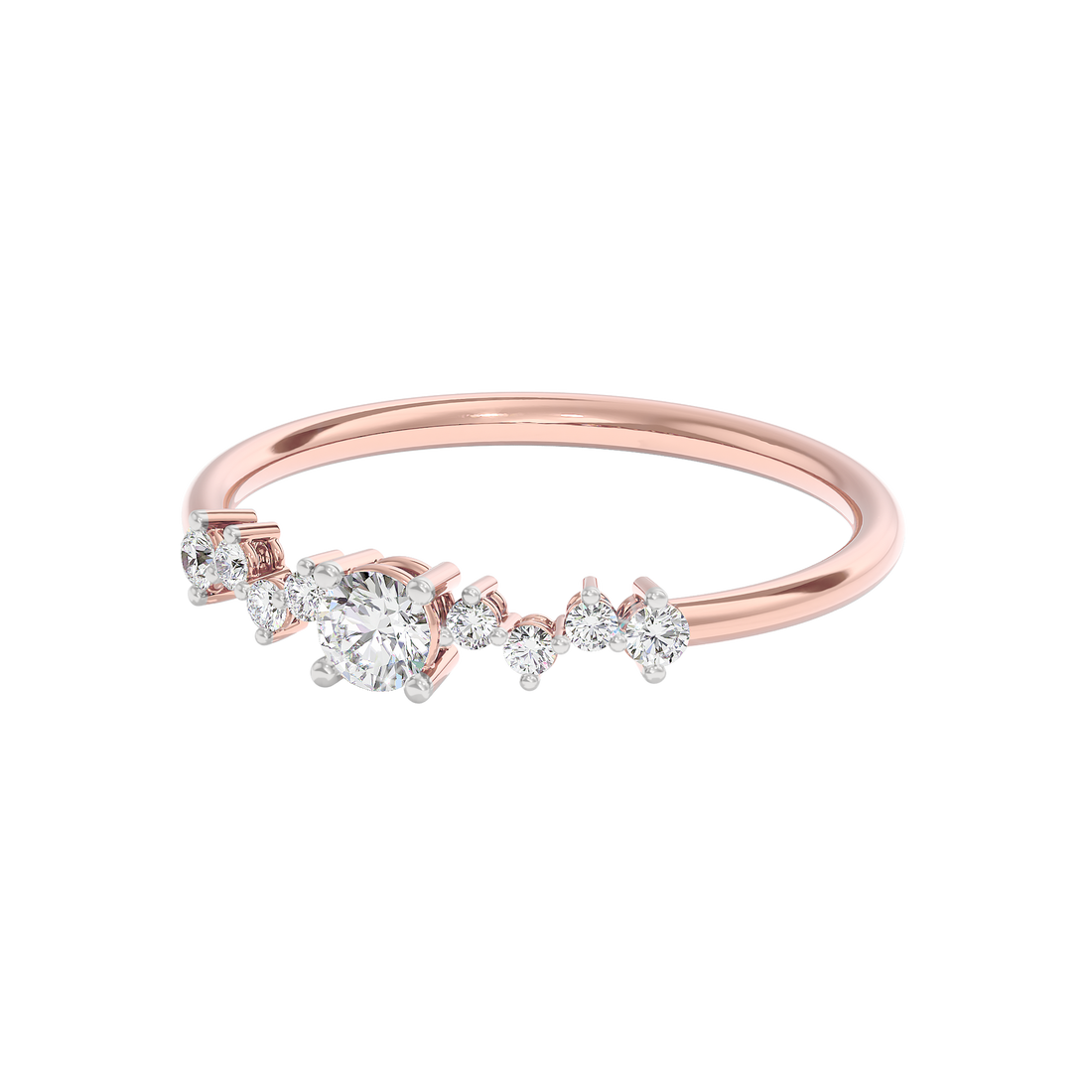 Sparkling casual diamond ring
