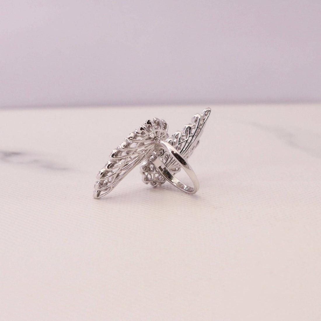 Floral Wing-Inspired Diamond Earrings